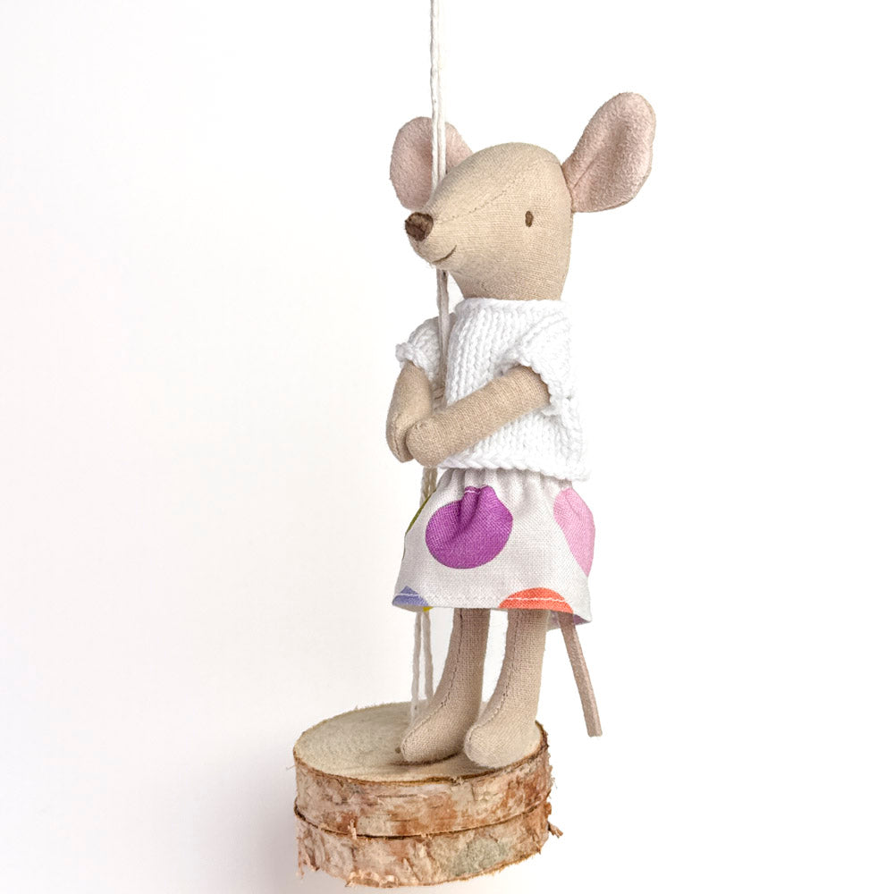 Skirt for Maileg Mouse – Candy Dots