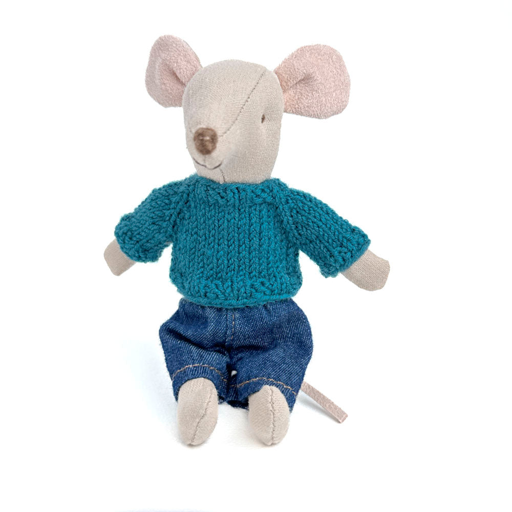 Ocean Blue Maileg Mouse Sweater