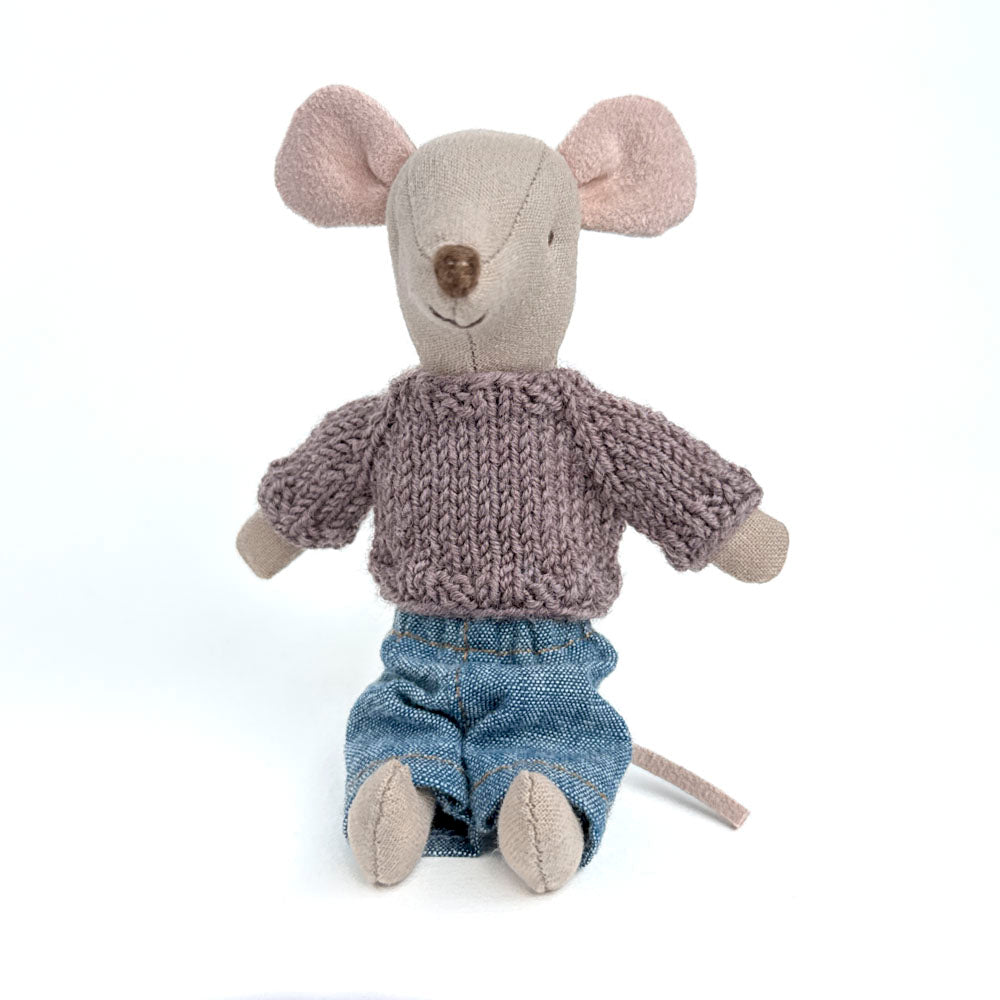 Brown Maileg Mouse Sweater