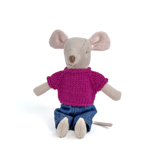 Cranberry shirt for Maileg Mouse
