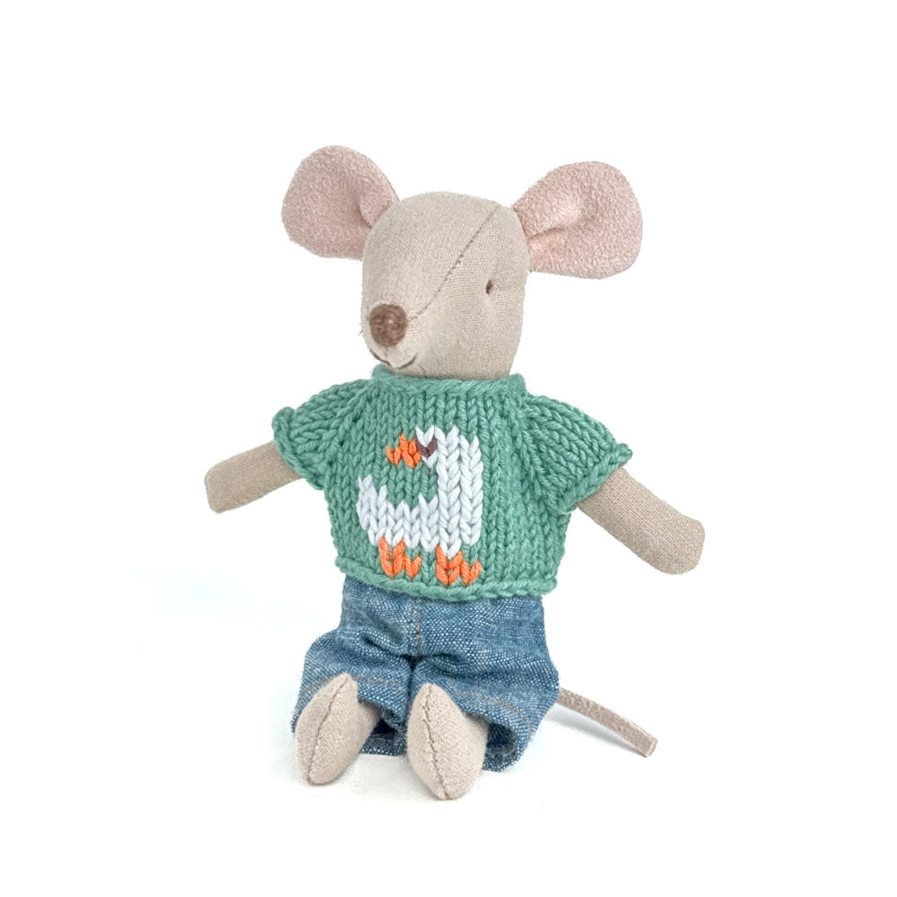 Skjorte til Maileg Mouse - Eng gås