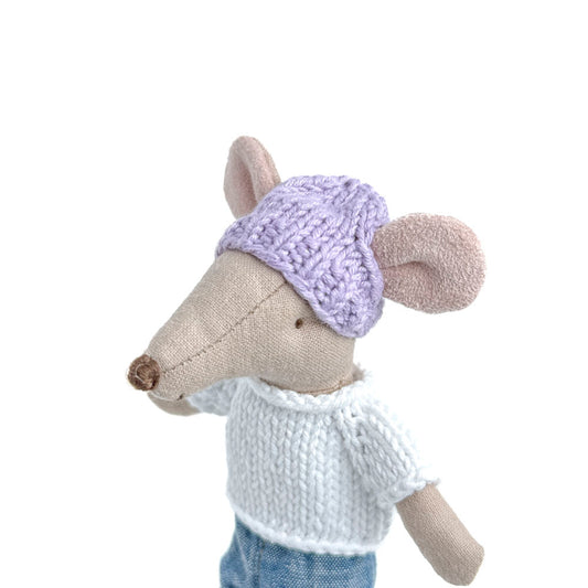 Soft Lavender hat for Maileg Mouse