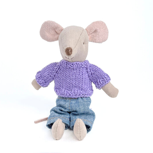 Soft Purple Maileg Mouse Sweater