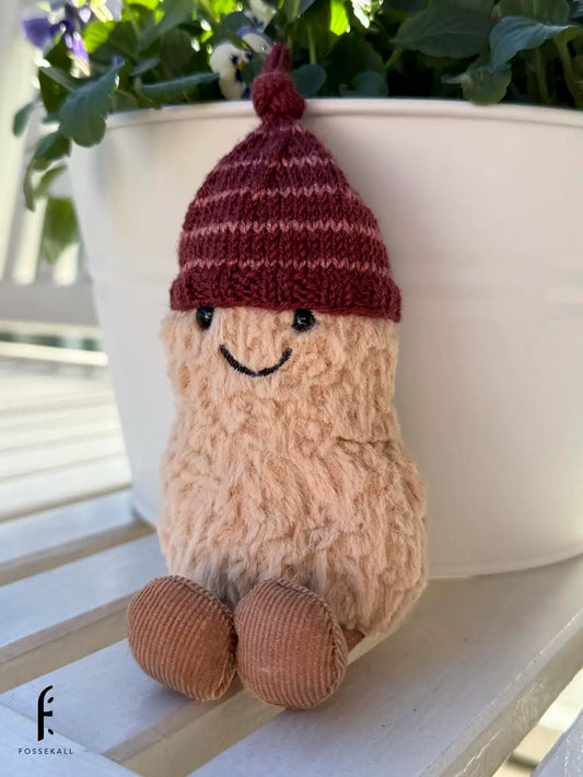 Lue til peanøtt - stripete burgunder